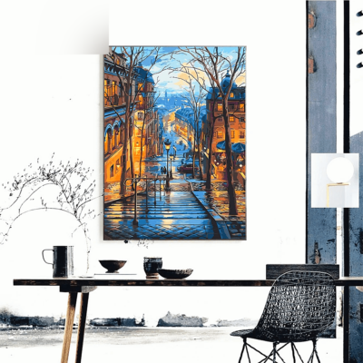 Paint By Numbers Kit Landscape Street - Painting By Number