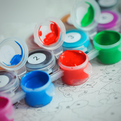 Paint By Numbers Kit Red Landscape - Painting By Number