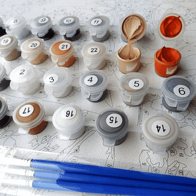 Paint by Number Kit Abstract Blue Fish - Painting By Number