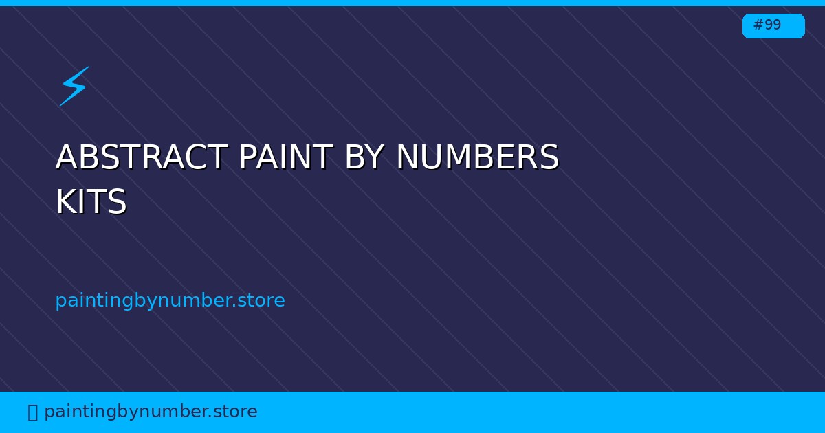 abstract paint by numbers kits