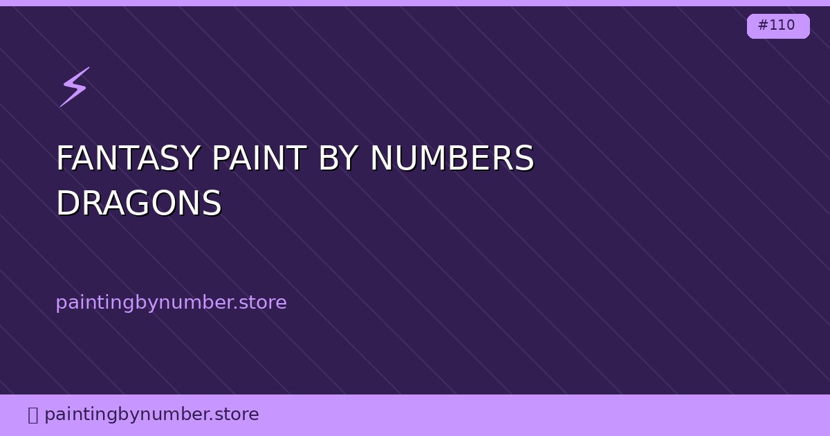 fantasy paint by numbers dragons