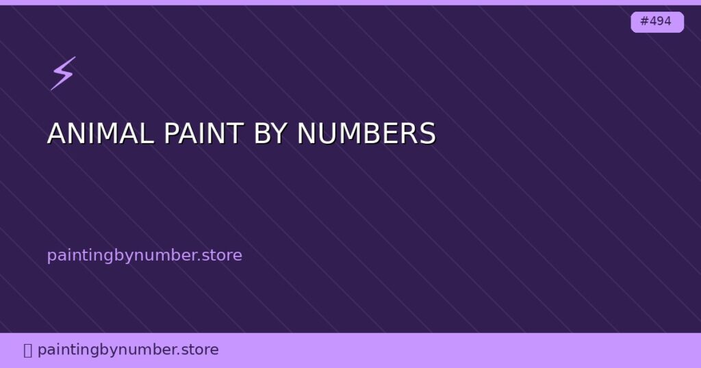 animal paint by numbers