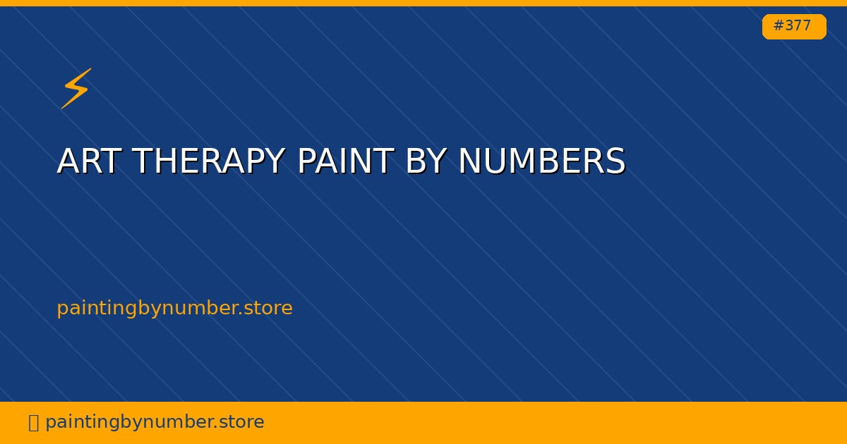 art therapy paint by numbers