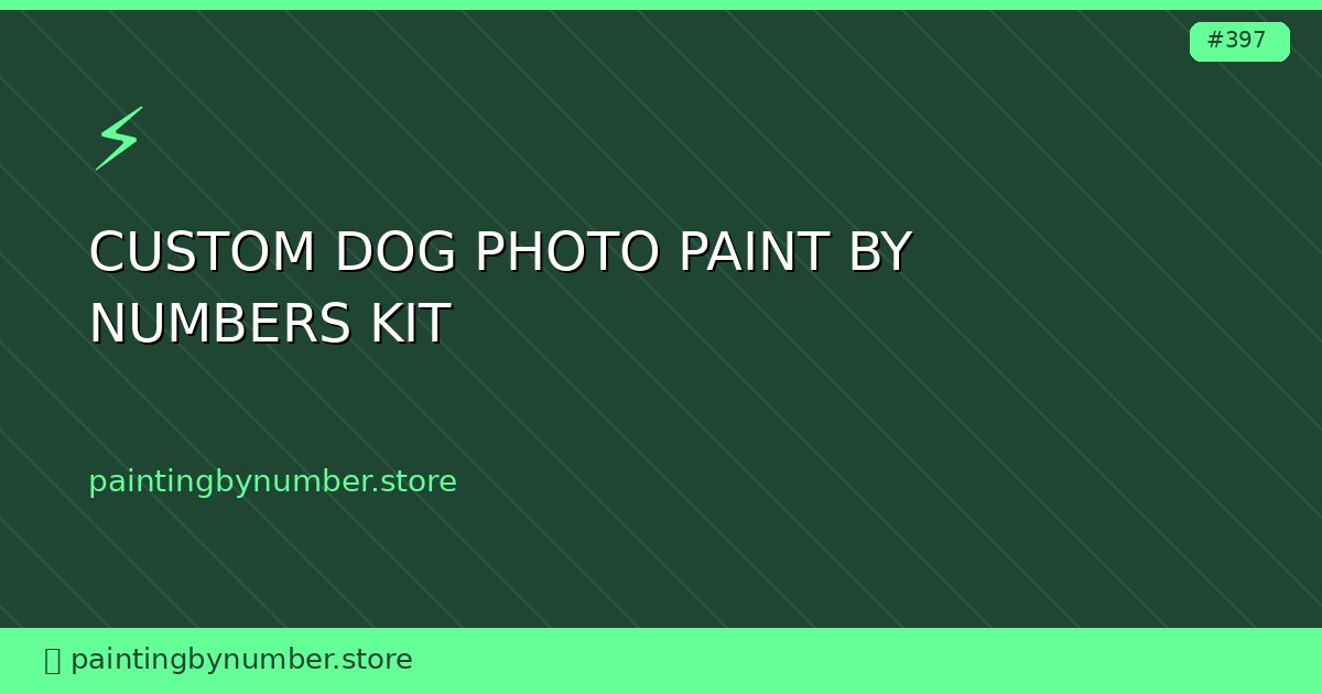 custom dog photo paint by numbers kit