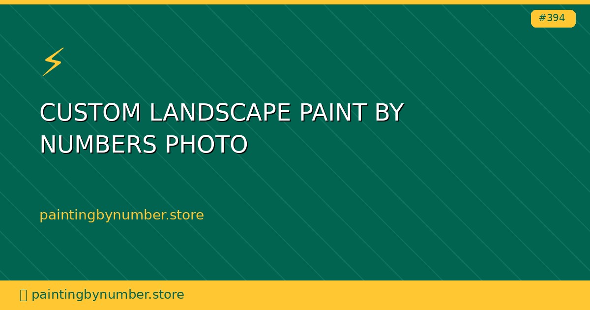 custom landscape paint by numbers photo