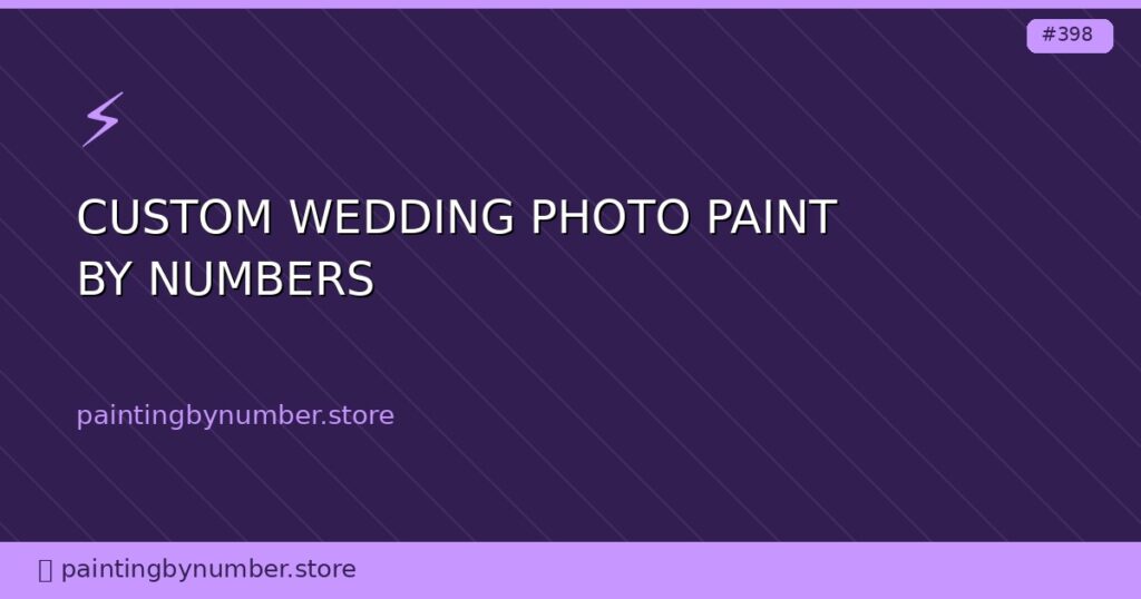 custom wedding photo paint by numbers