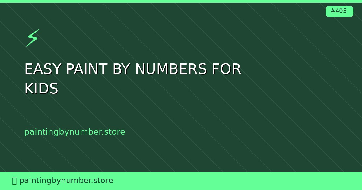 easy paint by numbers for kids