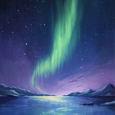 Glow in the Dark Northern Lights Paint by Numbers Kit