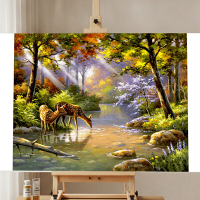 Deers Landscape Paint by Numbers Kit