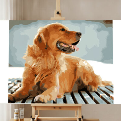 Paint by Numbers Kit Dog Golden Retriever