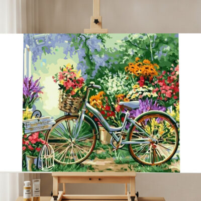 Flowers Bicycle Paint by Numbers Kit