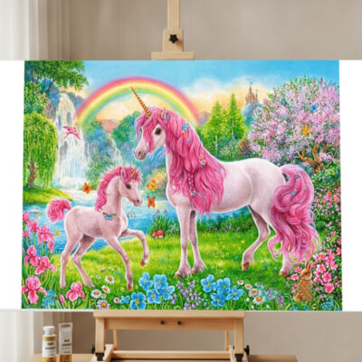Paint by Numbers Kit for Kids Pink Unicorn