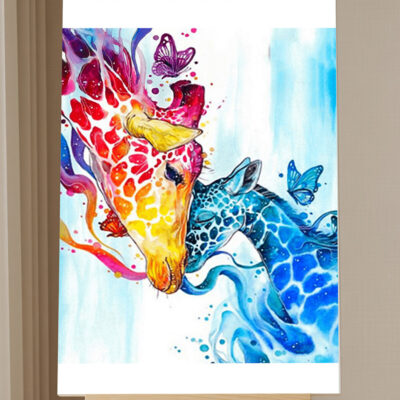 Paint by Numbers Kit Giraffe Mom & Baby