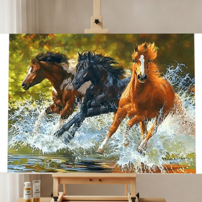 Horses running Paint by Numbers Kit
