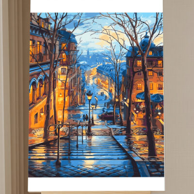 Landscape Street Paint by Numbers Kit