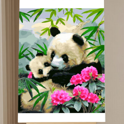 Panda Mom Paint by Numbers Kit