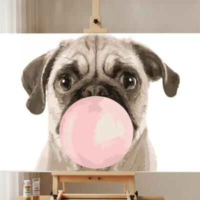 Pug Puppy Dog Paint by Numbers Kit