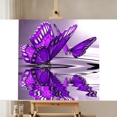 Purple Butterfly Paint by Numbers Kit