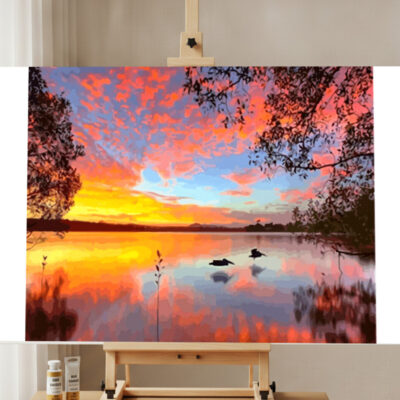 Sunset Landscape Paint by Numbers Kit
