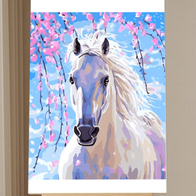 White Horse Paint by Numbers Kit