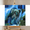 Kit Pintar por Números Composición Lobo y Bosque