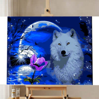 Wolf Moonlight Paint by Numbers Kit