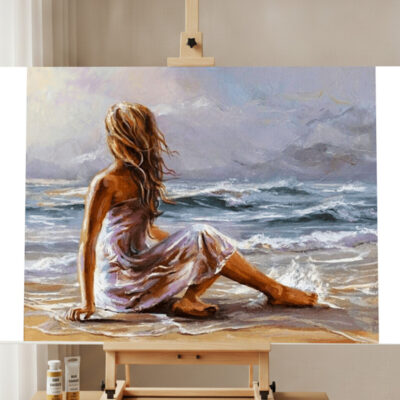 Woman on the Ocean Paint by Numbers Kit