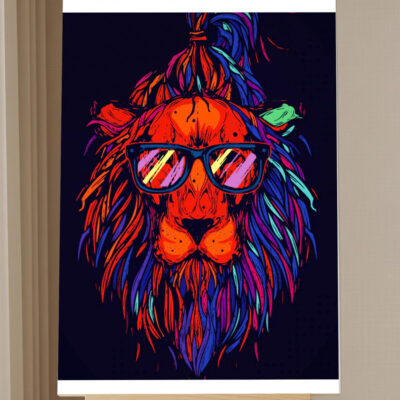 Löwe Pop Art Malen nach Zahlen Set