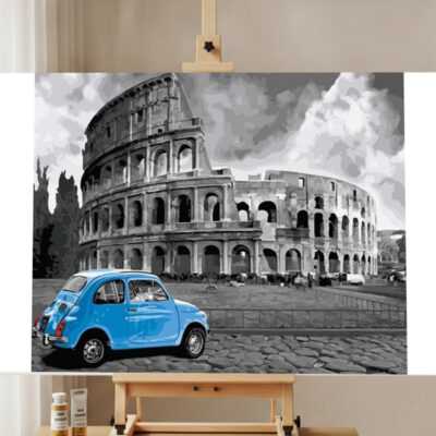Vintage Rome Colosseum Paint by Number Kit Paint by Numbers Kit
