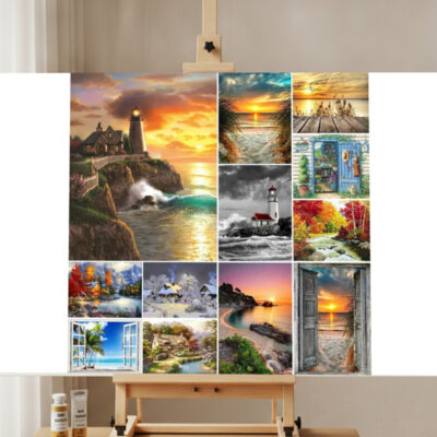 Sea View Full Drill Mosaic Art Diamond Painting Kits