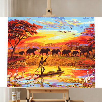 Paint By Number Kit Africa Paint by Numbers Kit