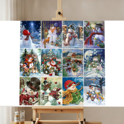 5D DIY Diamond Painting Snowman Christmas Pictures