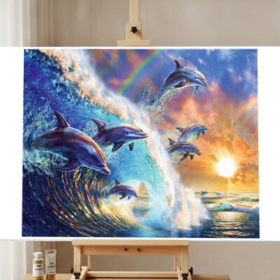 Paint By Number Kit Dolphin Paint by Numbers Kit
