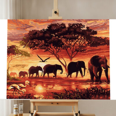 Paint by Number Kit Elephants Paint by Numbers Kit