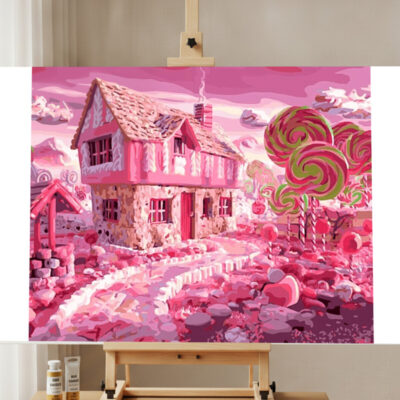 Paint By Number Kit Landscape Candy House Paint by Numbers Kit