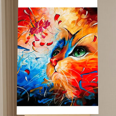Abstract Cat Paint by Numbers Kit