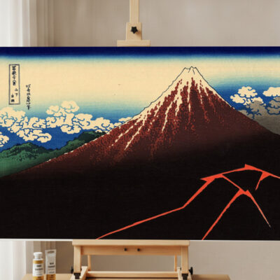 Thunderstorm Below the Summit — Hokusai Paint by Numbers Kit