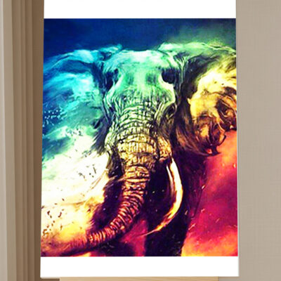 Paint by Numbers Kit Abstract Colorful Elephant