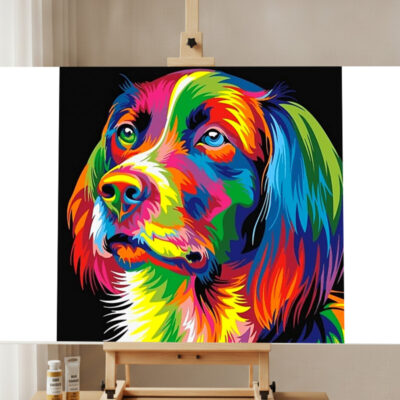 Abstract Dog Paint by Numbers Kit