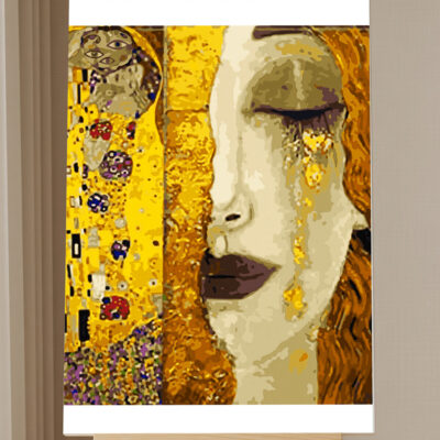 Paint by Numbers Kit Abstract Golden Beauty