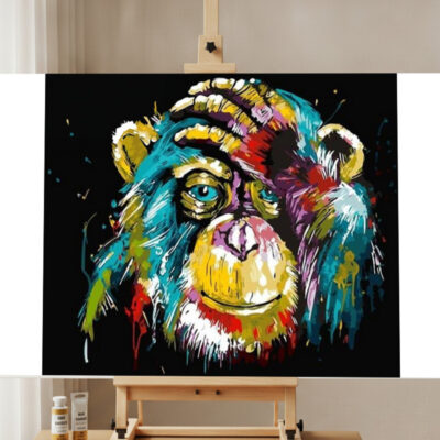 Abstract Monkey Paint by Numbers Kit