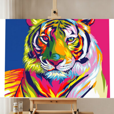 Malen nach Zahlen Set Abstrakter Tiger