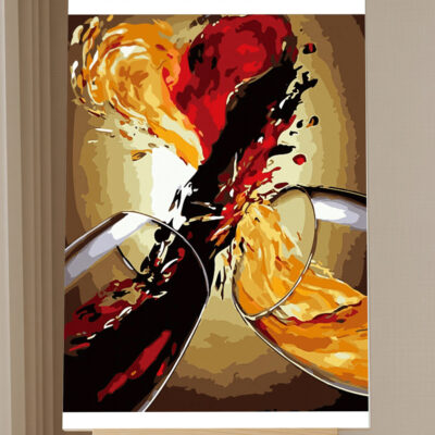 Kit de Pintar por Números Vino Abstracto