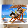 Kit Peinture par Numéros Paysage de Palmiers à la Plage