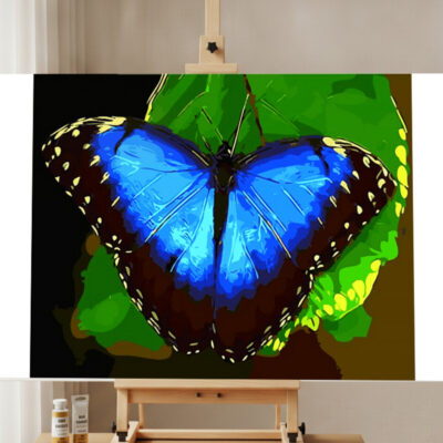 Blue Butterfly Paint by Numbers Kit