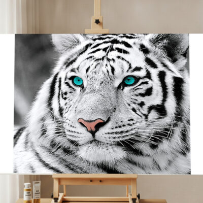 Blue Eyed Tiger Paint by Numbers Kit