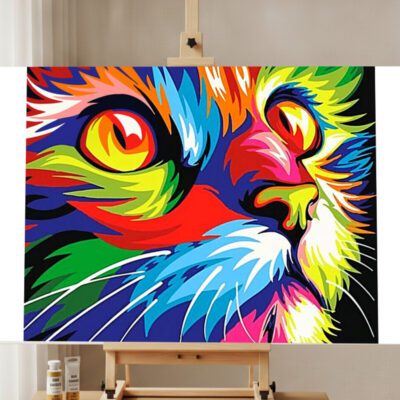 Colorful Cat Paint by Numbers Kit