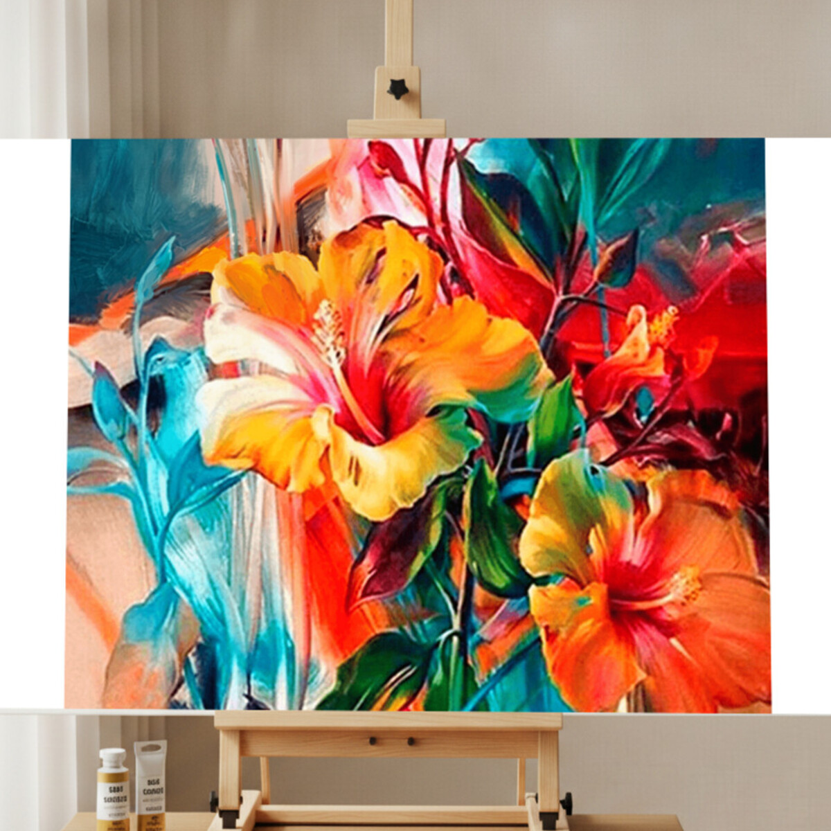 Malen nach Zahlen Set Bunte Lilien