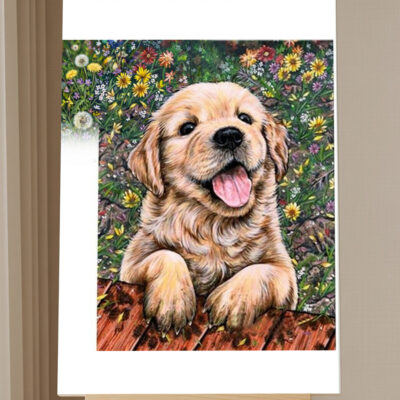 Cute Dog Puppy Paint by Numbers Kit