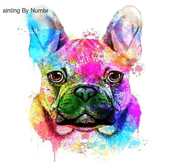 Paint By Numbers Kit Colorful Dog - Painting By Number